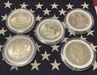 LOT Of 5 MORGAN SILVER DOLLARS 4 BU AND 1 AU EACH WITH A DIFFERENT PERSONALITY!