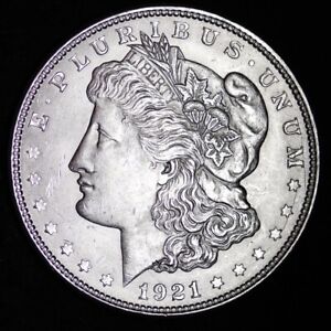 1921 Morgan Silver Dollar XF / AU 90% SILVER! FREE SHIPPING d