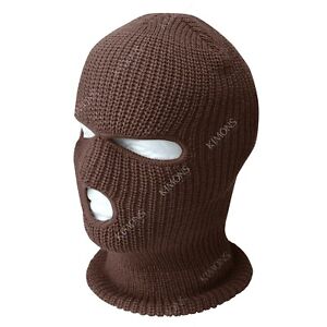 3 Hole Full Face Mask Ski Mask Winter Cap Balaclava Outdoor Beanie Tactical Hat