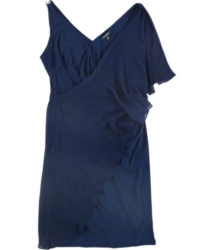 Ralph Lauren Womens Najeeb Midi Dress, Blue, 16