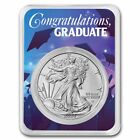 2024 1 oz Silver Eagle - w/Celebrate Graduate Card, In TEP