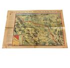Antique Newspaper Page 1918 WW1 War Map France Germany Troops Training