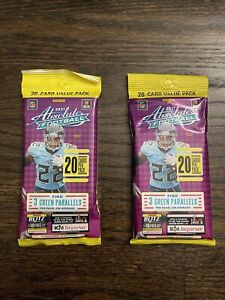 NEW 2021 Panini Absolute NFL Football Value Cello Fat Pack Lot Of 2 Kaboom?