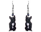 Black French Bulldog Earrings Pet Animal Graphic Womens Cute Breed Puppy Jewelry