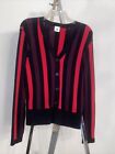 Button Front Cardigan By Cabi. Womens Size XL. Multi Colored Stripes