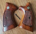 S&W Smith & Wesson K Frame Magna Grips Wooden Square Butt W/ Screw 1976-1980