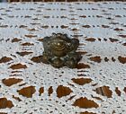 Vintage Brass Lucky Money Three Legged Toad Frog Figurine