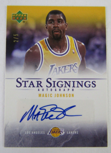 New Listing2007-08 Upper Deck Magic Johnson Star Signings Auto #4/5 Rare BR086