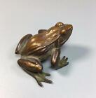 Collectable Pure Copper Solid Frog Statue Chinese Tea Pet table decoration