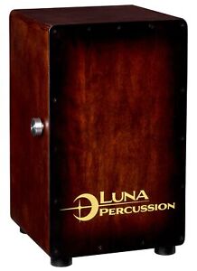 Luna Percussion Vintage Mahogany Wood Cajon, LPC VM