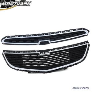 Front Bumper Upper+Lower Honeycomb Grille Grill Fit For 2015 Chevrolet Cruze (For: 2015 Cruze)