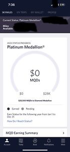 Delta SkyMiles Platinum Medallion Status 2.5 Million Miler Lifetime Platinum!
