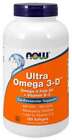 NOW Foods Ultra Omega 3-D Fish Oil + Vitamin D-3 Cardiovascular 180 ct. 11/2025