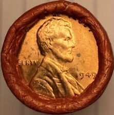1949 BU/1928-S LINCOLN WHEAT CENT PENNY ROLL OBW