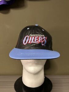 Vintage Leather Tennessee Oilers SnapBack Hat