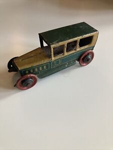 Antique Germany Tin Litho Penny Toy SALOON SEDAN CAR #594 DISTLER FISCHER MEIER