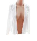 Xhilaration Junior White Open Front Lightweight Cropped Cardigan Top Size Small