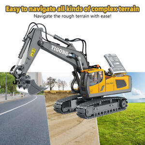 RC Excavator Bulldozer Construction 11CH Remote Control Kids Car Xmas Toy Gifts