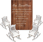 5 Pieces Wedding Memorial Chair Sign Reserved Wooden Table Plaque with Bracke...