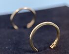 Vintage 14K Yellow Gold 1/2 inch Round Hoop Earrings 14KT 0.6g (mismatched)