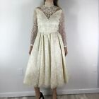 Gunne Sax Jessica McClintock Vintage Wedding Dress Lace 70's Size Small Retro