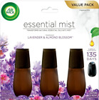 Air Wick Essential Mist Refill, 3 ct, Lavender and Almond Blossom, Essential Oil