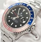 Rolex GMT-Master II 40mm Pepsi Bezel Stainless Steel Oyster Watch Box Papers