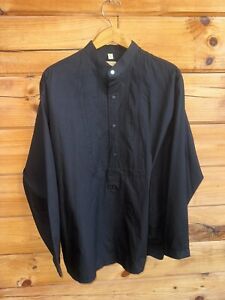 Wah Maker Frontier Clothing Black Shirt Long Sleeve Band Collar Men’s Sz XL RARE