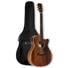 41'' Electric Acoustic Antique Guitar Solid Acacia Top Acacia Back and Sides