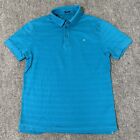 J Lindeberg Golf Polo Shirt Mens Small Slim Fit Blue Collar Short Sleeve