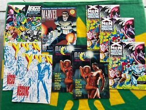 Lot of 9 Marvel Magazines from the 90s Swimsuit specials Wedding Album and more