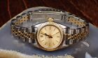 ROLEX TWO TONE OYSTER PERPETUAL LADIES AUTOMATIC 18K SS WRISTWATCH RUNNING