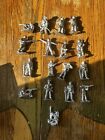 Lot of 17 Vintage Cast Lead Metal Millitary Toy Soldiers Army Men Figures Unmark