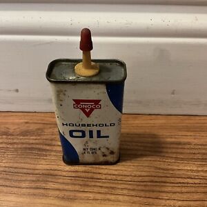Vintage Conoco Household Oil Can Handy Oiler Gas Station