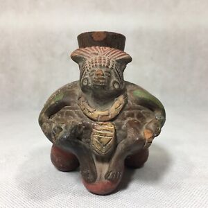 New ListingClay Pottery Tribal Folk Art 3-Footed Bud Vase
