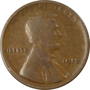 1912 P - Lincoln Wheat Penny - G/VG