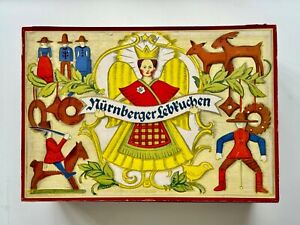 Wood Box Haeberlein- Metzger Nuremberg Lebkuchen Cookies 1945 Germany WWII Rare!