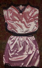 Vintage Style XL Pink Black Lace Camisole Half Slip Set Barbizon Wondermaid Olga