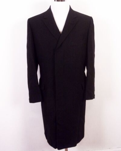 vintage EUC Hickey Freeman Soft Wool Flannel Overcoat Top Coat CANVASSED 38 R