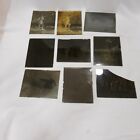 Antique Glass Dry Plate Photo Negatives Men Guns Landscape 9 pieces