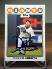 Dave Roberts Signed Autographed 2008 Topps Baseball Card #331 Dodgers Auto