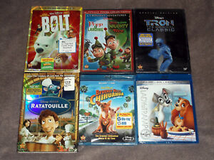 New ListingLot of 6 Disney Bluray DVD movies new Bolt Tron Ratatouille Lady and the Tramp