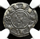 MEDIEVAL SPAIN. Alfonso VIII, Billon Dinero, 1158-1214, Toledo, NGC XF Details
