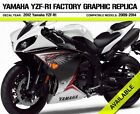 YAMAHA YZF-R1 GRAPHICS KITS DECALS STICKERS WHITE RED WINGS 2012 ( 2009 - 2014 )