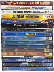 Lot Disney Pixar Dreamworks Kids DVD Wall-E Miracle Brave Jump In Hannah Montana