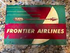 FRONTIER 12x18 in TIN SIGN AVIATION AIRPLANE AIRCRAFT RETRO LAGUARDIA OHARE LAX