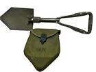 Vintage US Army AMES Black Folding Entrenching E Tool Shovel + Carrier cover
