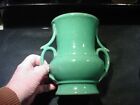 Old North Carolina Pottery vase-odd handles and shape. Aqua glaze