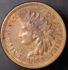1869 INDIAN CENT (TONED) FRESH FROM ORIGINAL COLLECTION - LOT 7859
