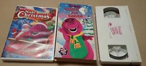 Barney LOT Night Before Christmas DVD & Making New Friends VHS Waiting For Santa